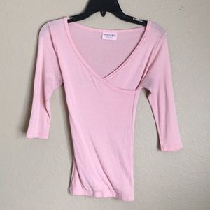 Michael Stars Pink mid-sleeve Tee